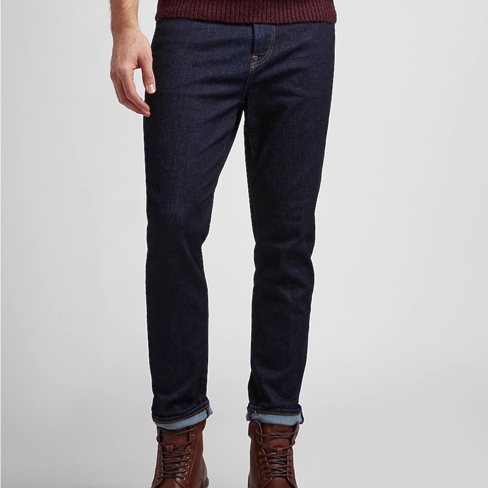 Express Slim Dark Wash Temp Control Hyper Stretch Jeans
